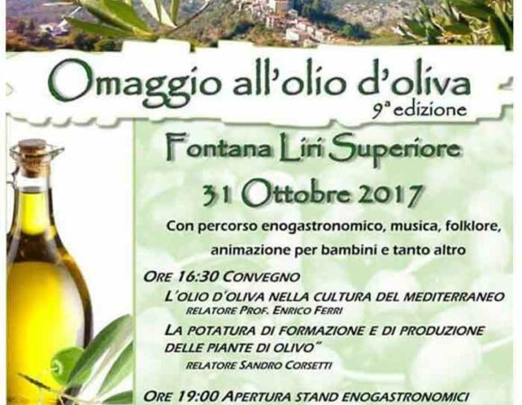 OMAGGIO ALL’OLIO D’OLIVA – Fontana Liri (Fr)