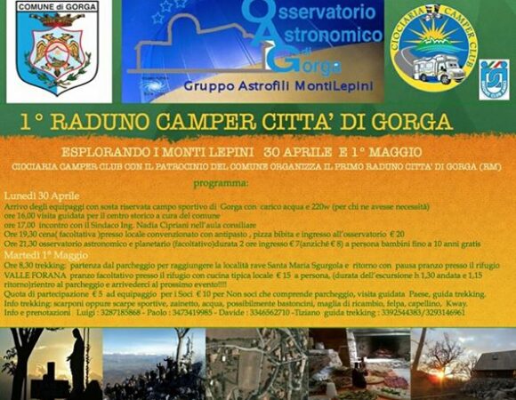 1° Raduno Camper – Gorga (RM)