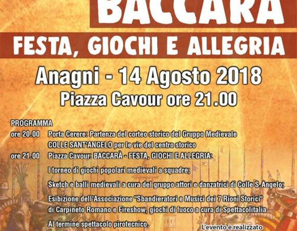 BACCARÀ – Festa, Giochi e Allegria – Anagni