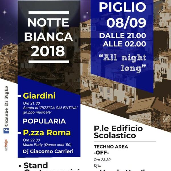 Notte Bianca Piglio 2018