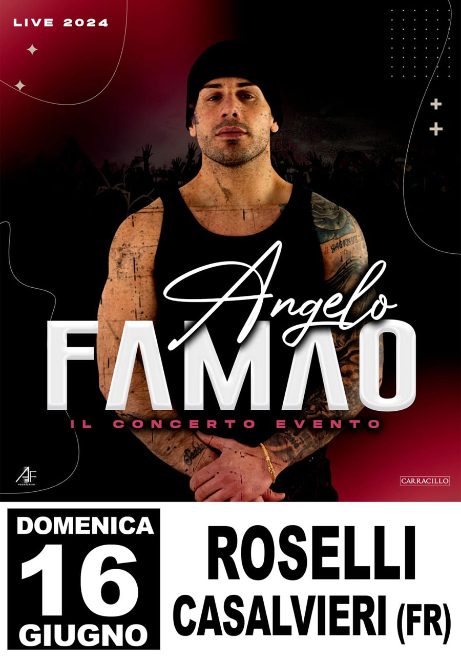 Angelo Famao in concerto Domenica 16 giugno 2024, a Casalvieri (Frosinone). Ingresso gratuito.